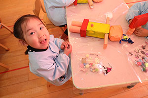 作品展の制作活動　うさぎ