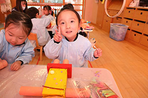 作品展の制作活動　うさぎ