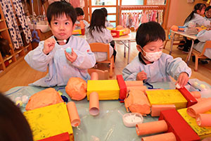 作品展の制作活動　うさぎ