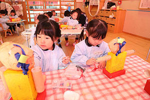 作品展の制作活動　うさぎ