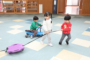 スクーターボード・三輪車楽しかったね　あひる