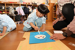 絵画教室　楽しかったね　ひよこ