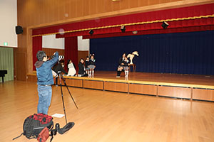 ツーショット撮影の様子　年長組