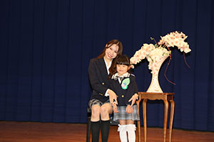 ツーショット撮影の様子　年長組