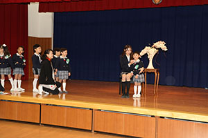 ツーショット撮影の様子　年長組