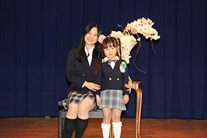 ツーショット撮影の様子　年長組