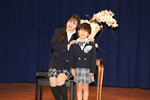 ツーショット撮影の様子　年長組