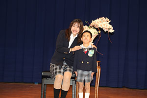 ツーショット撮影の様子　年長組