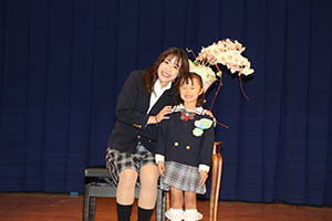 ツーショット撮影の様子　年長組