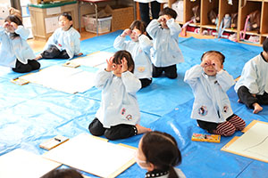 絵画教室　うさぎ・りす・ことり