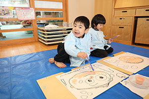 絵画教室　うさぎ・りす・ことり