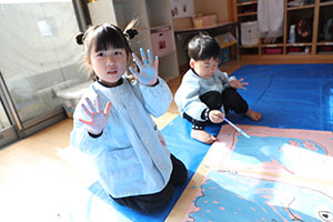 絵画教室　うさぎ・りす・ことり