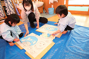 絵画教室　うさぎ・りす・ことり