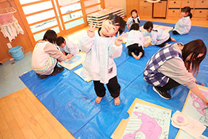 絵画教室　うさぎ・りす・ことり