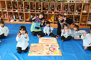 絵画教室　うさぎ・りす・ことり