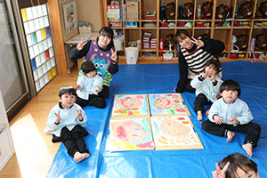 絵画教室　うさぎ・りす・ことり