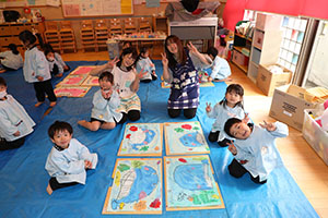 絵画教室　うさぎ・りす・ことり