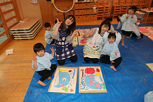 絵画教室　うさぎ・りす・ことり