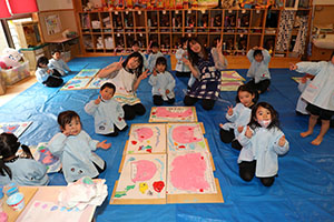 絵画教室　うさぎ・りす・ことり