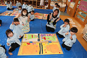 絵画教室　うさぎ・りす・ことり