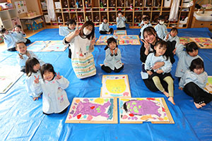 絵画教室　うさぎ・りす・ことり