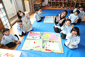 絵画教室　うさぎ・りす・ことり