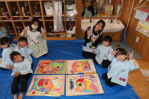 絵画教室　うさぎ・りす・ことり