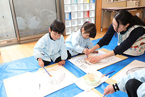 絵画教室　うさぎ・りす・ことり