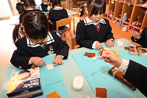 作品展の制作活動　うさぎ