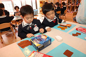 作品展の制作活動　うさぎ