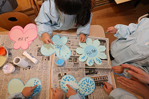 作品展の制作活動　きりん