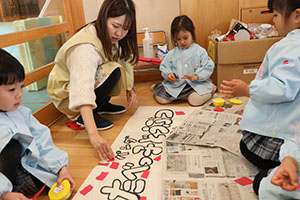 作品展のかんばんの制作　ぱんだ