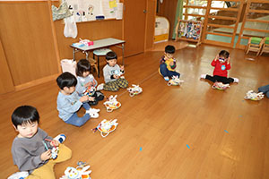 完成した作品で遊びました🎵　ぺんぎん