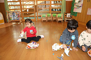 完成した作品で遊びました🎵　ぺんぎん