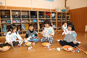 完成した作品で遊びました🎵　ぺんぎん