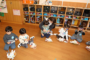 完成した作品で遊びました🎵　ぺんぎん