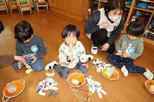 完成した作品で遊びました🎵　ぺんぎん