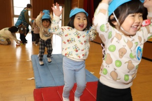 体操教室　楽しかったね　ぺんぎん