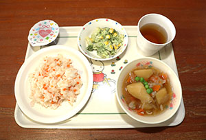 ポンポンボールで遊びました　あひる