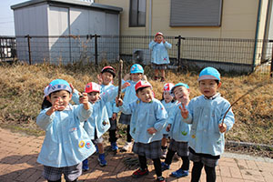 お散歩へでかけました　さくら・りす