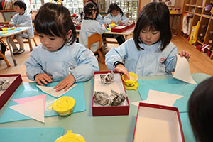 お団子の制作　きりん