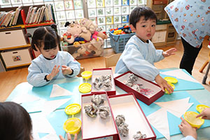 お団子の制作　きりん