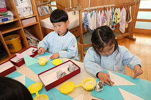 お団子の制作　きりん