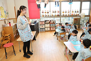 お団子の制作　きりん