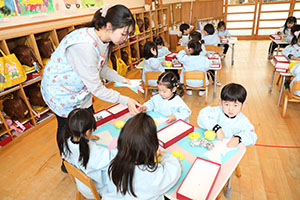 お団子の制作　きりん