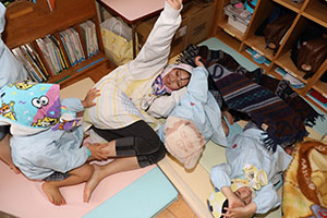 足湯♨気持ちよかったね　こあら（ひよこ）