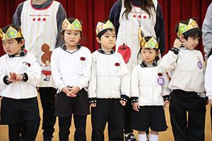 2月生まれの誕生会　「ドッジボール」　 年中組