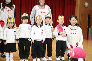 2月生まれの誕生会　「ドッジボール」　 年中組