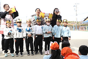 2月生まれの誕生会　「逃走中ゲーム」　 年長組