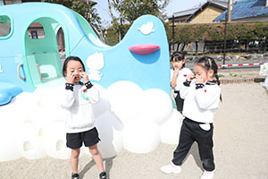 2月生まれの誕生会　「逃走中ゲーム」　 年長組